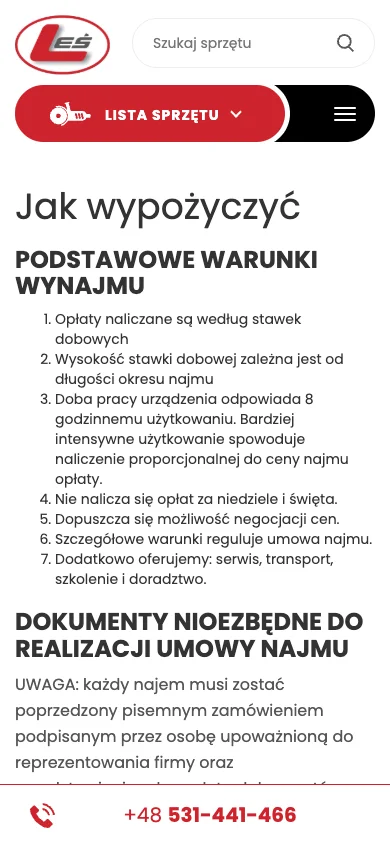 Zasady wynajmu na telefonie