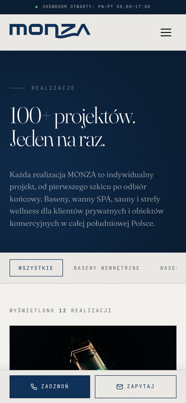 Widok mobilny realizacji