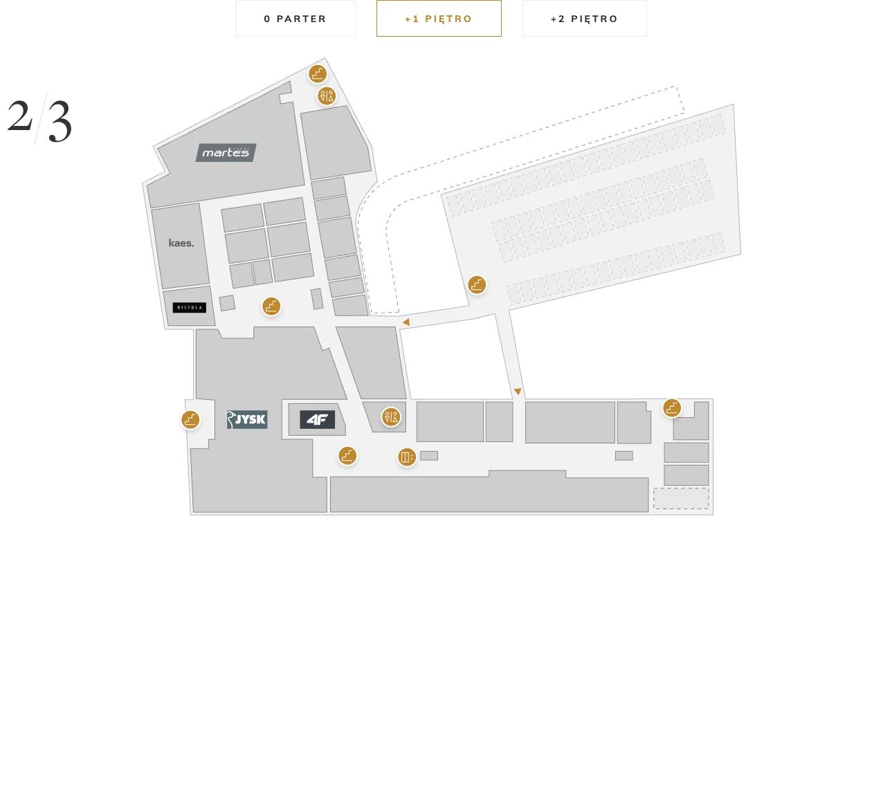 Plan pierwszego piętra Galerii Odyseja