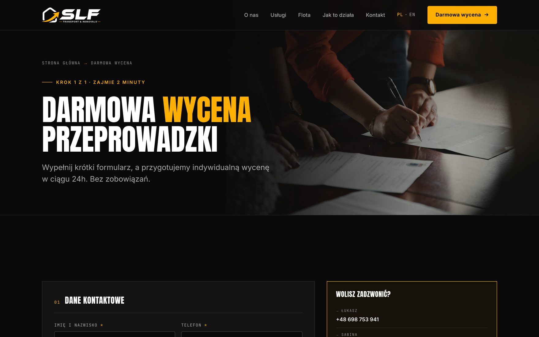 Formularz wyceny
